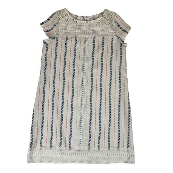 Xhilaration Crochet Striped Shift Dress Sleeveless Women's Size Large - Picture 1 of 8